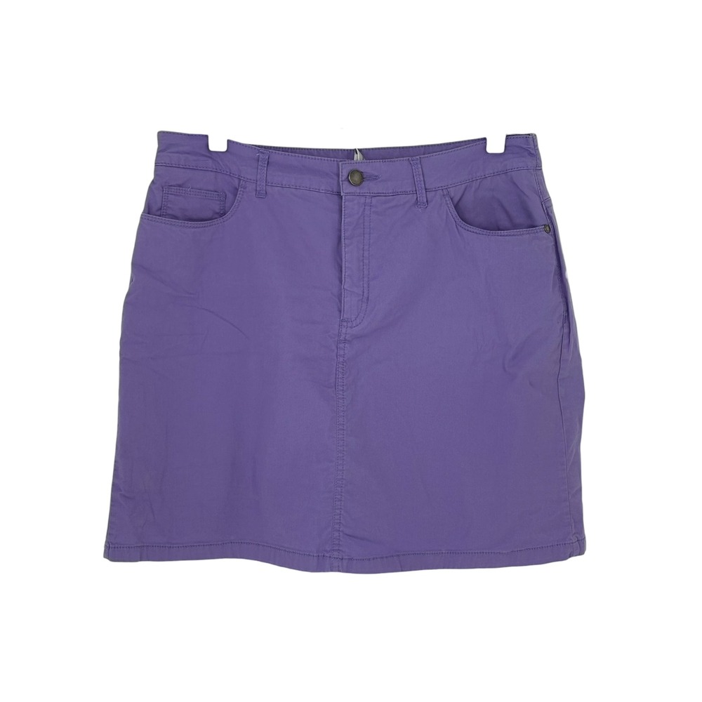 Croft & Barrow Skort Purple Classic Fit Stretch Cotton Blend 12